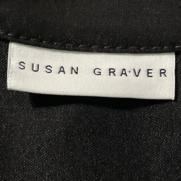Susan Graver Women’s 1X Uptown Stretch Button Front Peplum Jacket Black - Picture 8 of 12